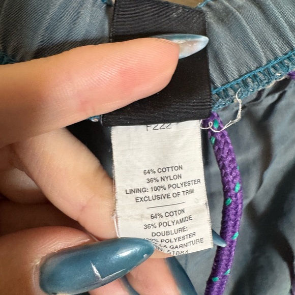 Vintage Patagonia Baggies Shorts Sz Medium Womens Iridescent Blue Teal RARE - Picture 4 of 5